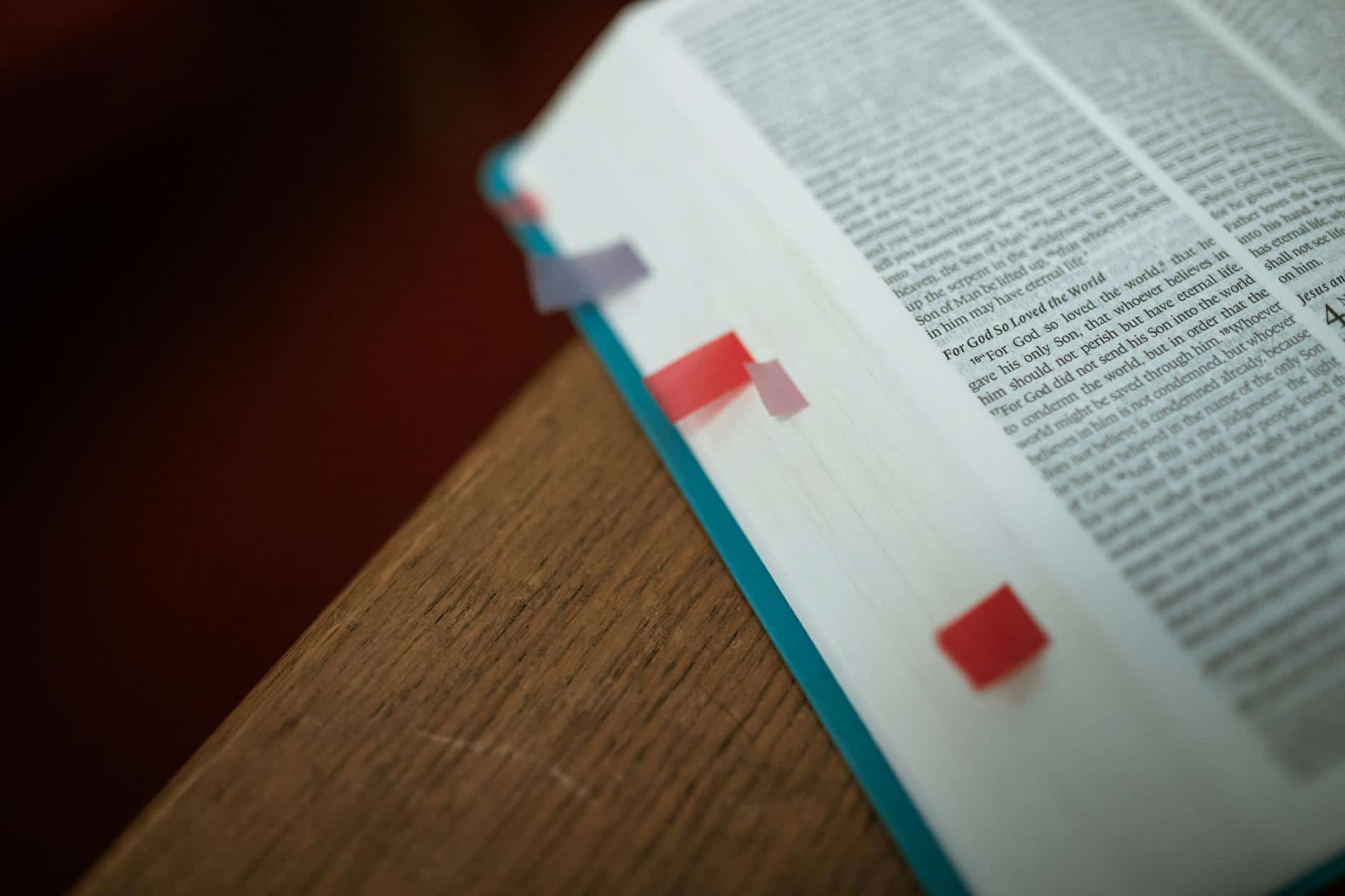 An open Bible representing the scriptural foundation of biblically responsible investing